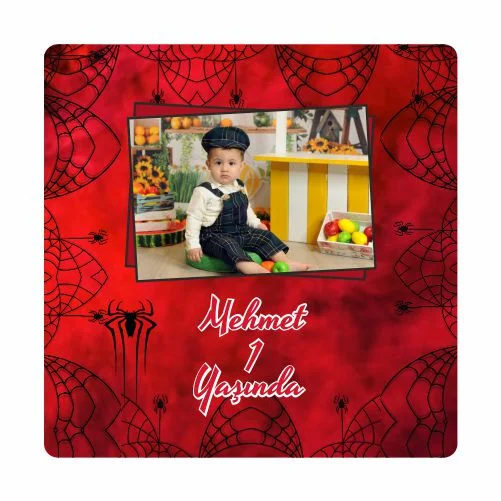 Örümcek Adam Temalı Doğum Günü Magneti